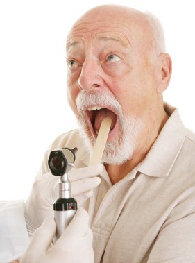 Hoarseness Doctor Checking Patient's Throat